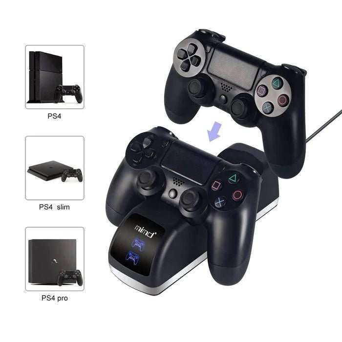 Mimd PS4 Controller Dual Charging Stand for PS4/PS4 Slim/PS4 Pro