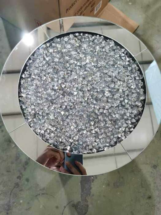 Calgary Claire Round Diamant Side Table