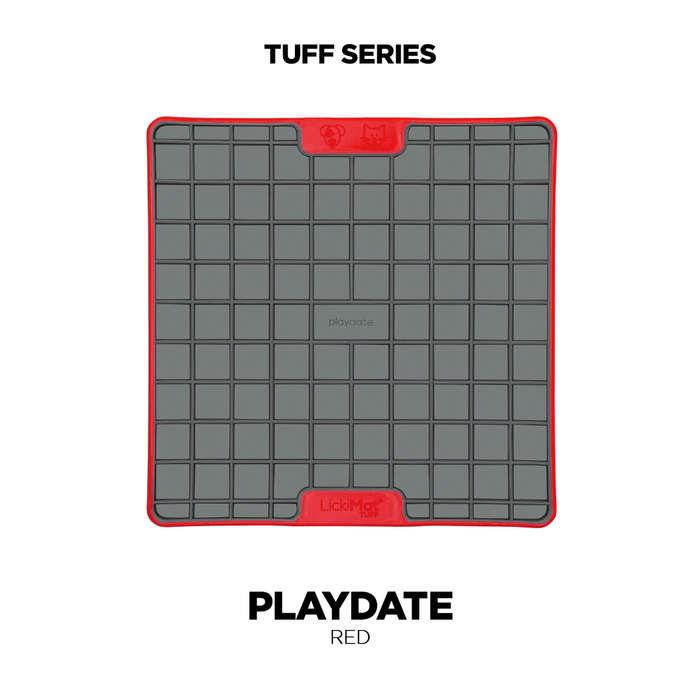 LickiMat Playdate TUFF Pet Food Bowl - Red