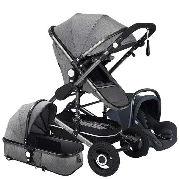 B Childhood 3 in 1 Baby Stroller [Grey]