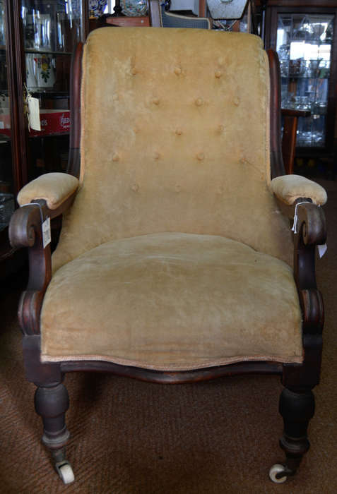 Mahogany Grandfather and Grandmother Chairs