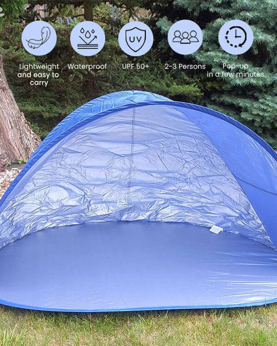 Beach Pop Up Tent UV 50+ for 2 People
