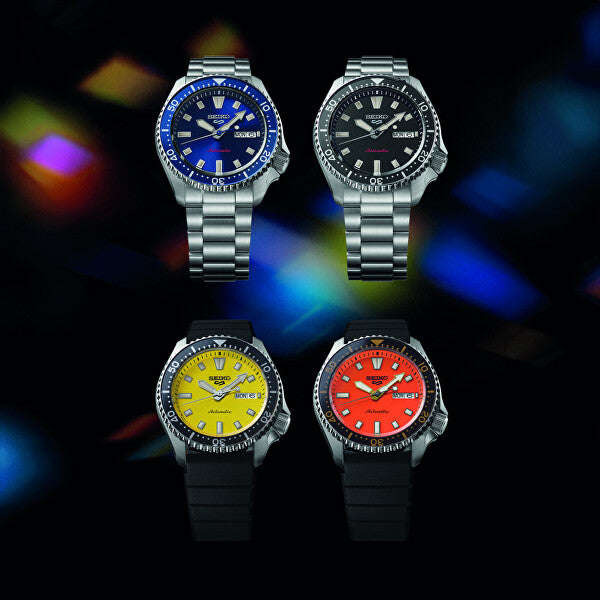 Seiko 5 Sport Automatic Yellow Dial with Black Strap Men's Watch | SRPL87K1