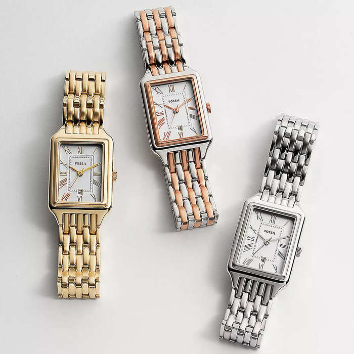 Fossil Raquel Three-Hand Date Gold-Tone Stainless Steel Women's Watch | ES5220