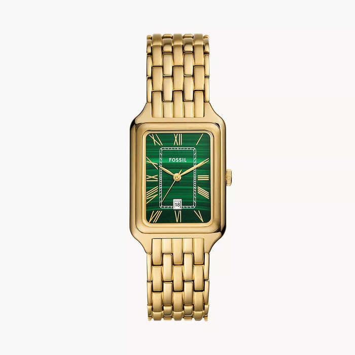 Fossil Raquel Green Dial Gold Analog Women's Watch | ES5341