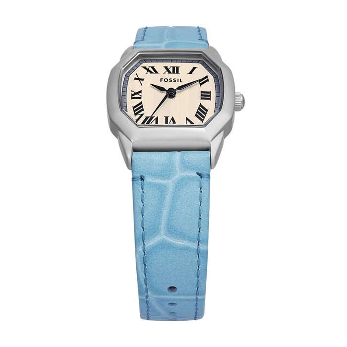 Fossil Harlow Three-Hand Light Blue Leather Women's Watch | ES5405
