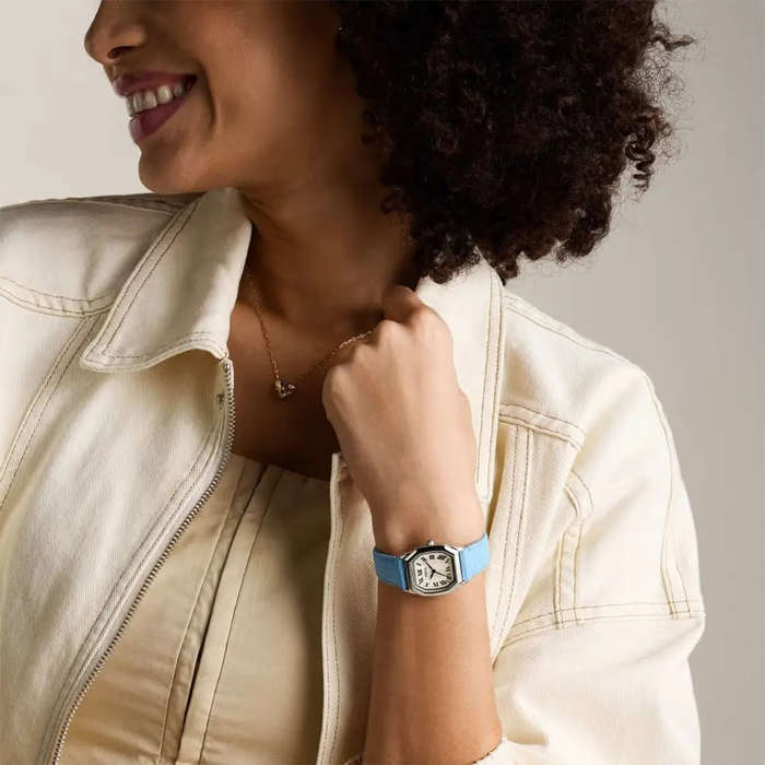 Fossil Harlow Three-Hand Light Blue Leather Women's Watch | ES5405