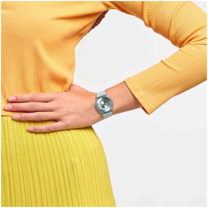 Swatch Sweet Mint Green Dial and Rubber Strap Women's Watch | SS08G100-S14