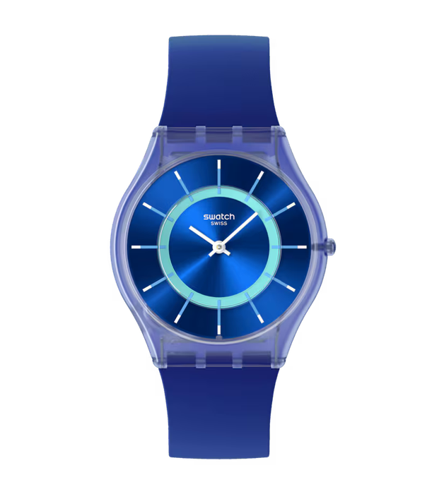 Swatch Jammy Grape Dream Blue Dial and Rubber Strap Unisex Watch | SS08I100