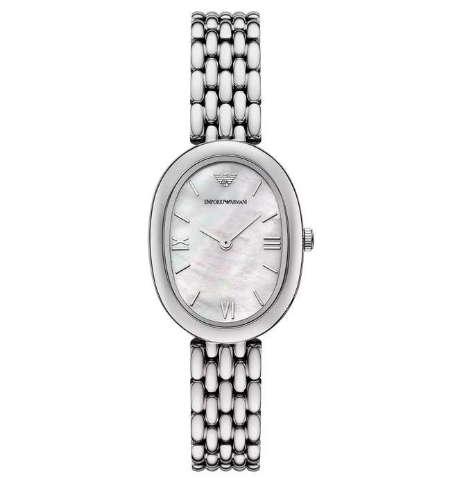 Emporio Armani Two-Hand Quartz Mother-of-Pearl Dial Women's Dress Watch | AR11706