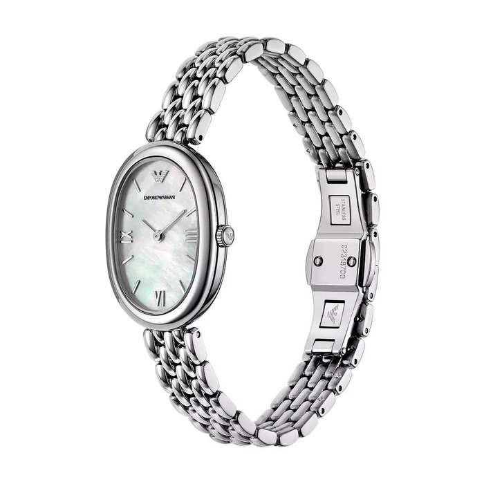Emporio Armani Two-Hand Quartz Mother-of-Pearl Dial Women's Dress Watch | AR11706