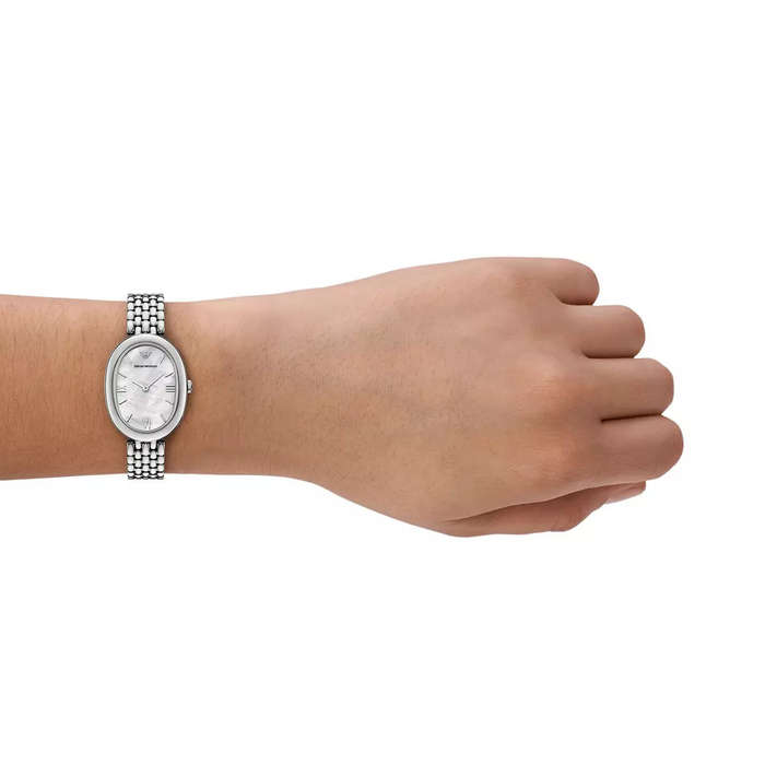 Emporio Armani Two-Hand Quartz Mother-of-Pearl Dial Women's Dress Watch | AR11706