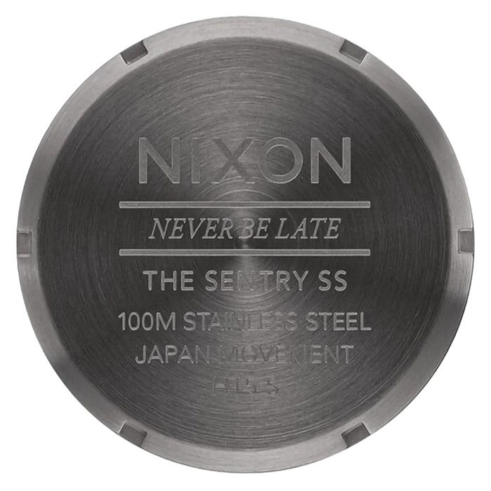 Nixon Sentry Gunmetal  Deep Purple Dial & Gold Accents Unisex Watch | A3565270-00