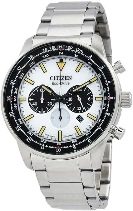 Citizen Chronograph Eco-Drive White Dial Men's Watch | CA4500-91A