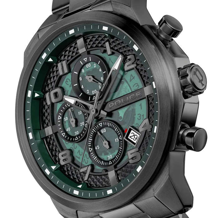 Police Soul Men's Watch  Black Dial Silver Stainless Steel Men's Watch | PEWGK0053903