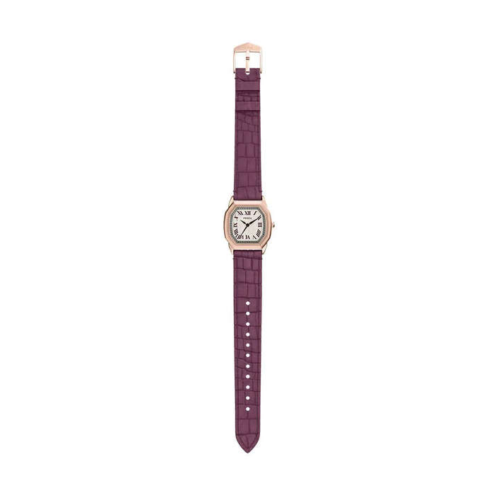 Fossil Harlow Three-Hand Burgundy Croco Leather Women's Watch | ES5428