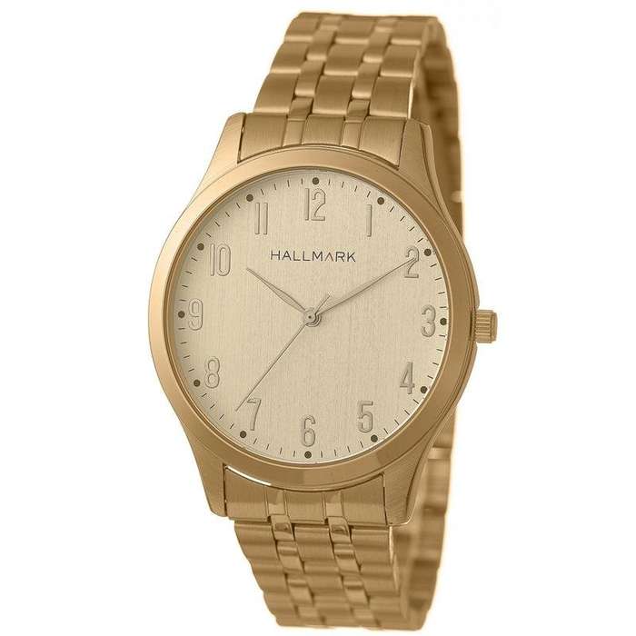 Hallmark Gold Bracelet Strap Men's Watch | HB1479C