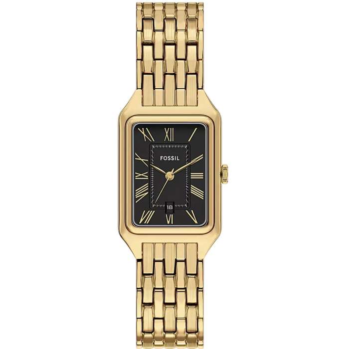 Fossil Raquel Quartz Black Dial Steel Strap Womens Watch | ES5434