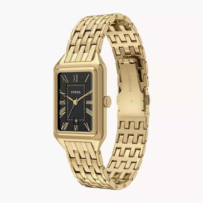 Fossil Raquel Quartz Black Dial Steel Strap Womens Watch | ES5434