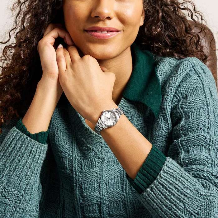 Fossil Gilmore Quartz Silver Dial Steel Strap Womens Dress Watch | ES5419