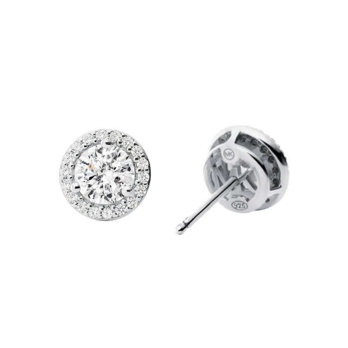 Michael Kors Sterling Silver Cubic Zirconia Halo Women's Studs