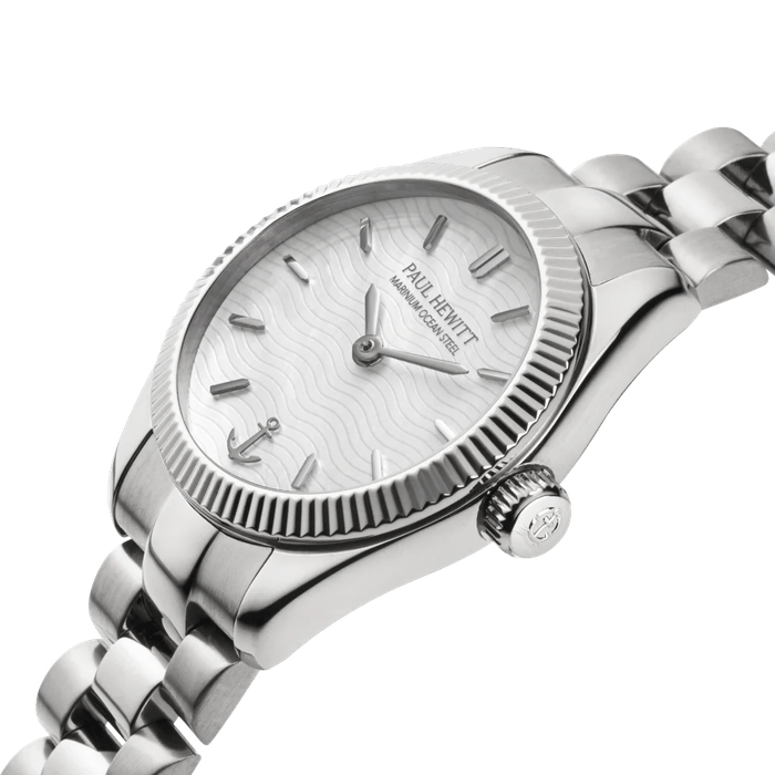 Paul Hewitt Petit Soleil Round Watch Silver Woman's White |PH-W-1181