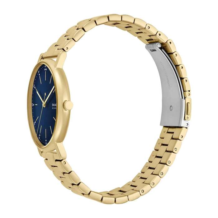 Skagen Signatur Blue Dial & Gold Mens Watch | SKW6945