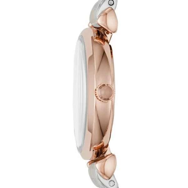 Emporio Armani Gianni T-Bar Rose Gold Round Stainless Steel Women's Watch | AR11223
