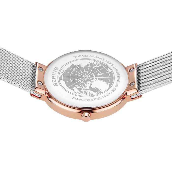 Bering Classic Polished/Brushed Rose Gold Woman's Watch | 14531-266