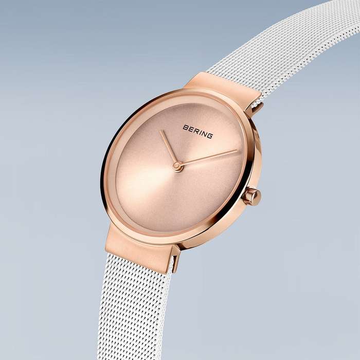 Bering Classic Polished/Brushed Rose Gold Woman's Watch | 14531-266
