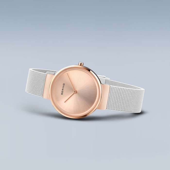 Bering Classic Polished/Brushed Rose Gold Woman's Watch | 14531-266