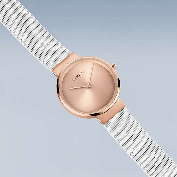 Bering Classic Polished/Brushed Rose Gold Woman's Watch | 14531-266