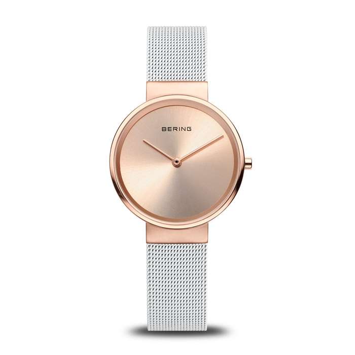 Bering Classic Polished/Brushed Rose Gold Woman's Watch | 14531-266