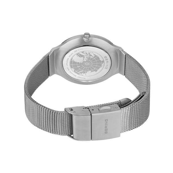 Bering Ultra Slim Polished/brushed Silver Women's Mesh Watch | 18434-000