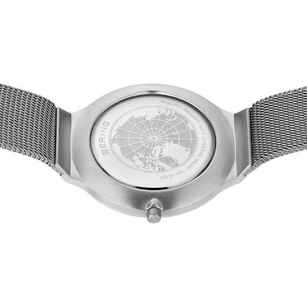 Bering Ultra Slim Polished/brushed Silver Women's Mesh Watch | 18434-000