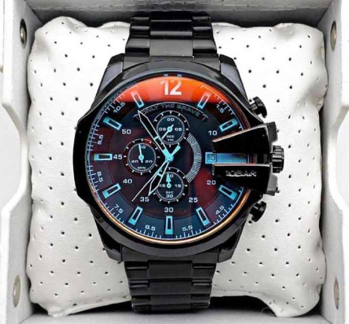 Diesel Mega Chief Black Round Stainless Steel Men's Watch | DZ4318
