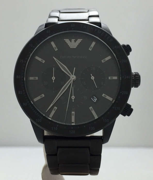 Emporio Armani Mario Chronograph Black Men's Watch | AR11242