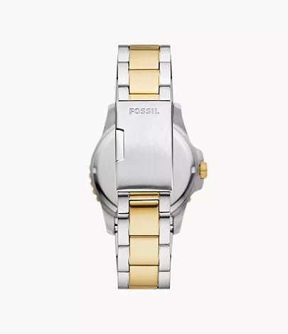 Fossil Blue Dive Three-Hand Date Two-Tone Stainless Steel Men's Watch | FS6031