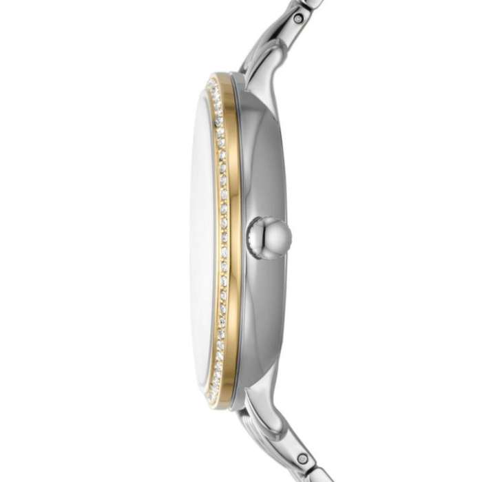 Fossil Jacqueline White Dial With Two-Tone Stainless Steel Strap Women Watch | ES5166