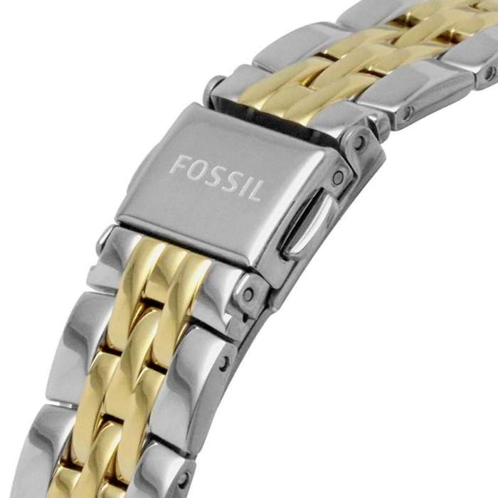 Fossil Jacqueline White Dial With Two-Tone Stainless Steel Strap Women Watch | ES5166