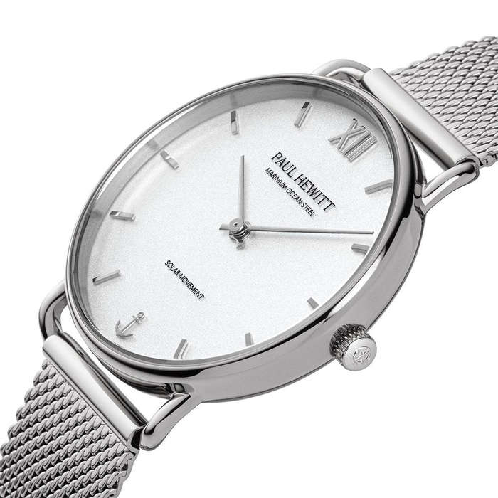 Paul Hewitt Sailor Silver White Mesh Women's Watch | PH-W-0318