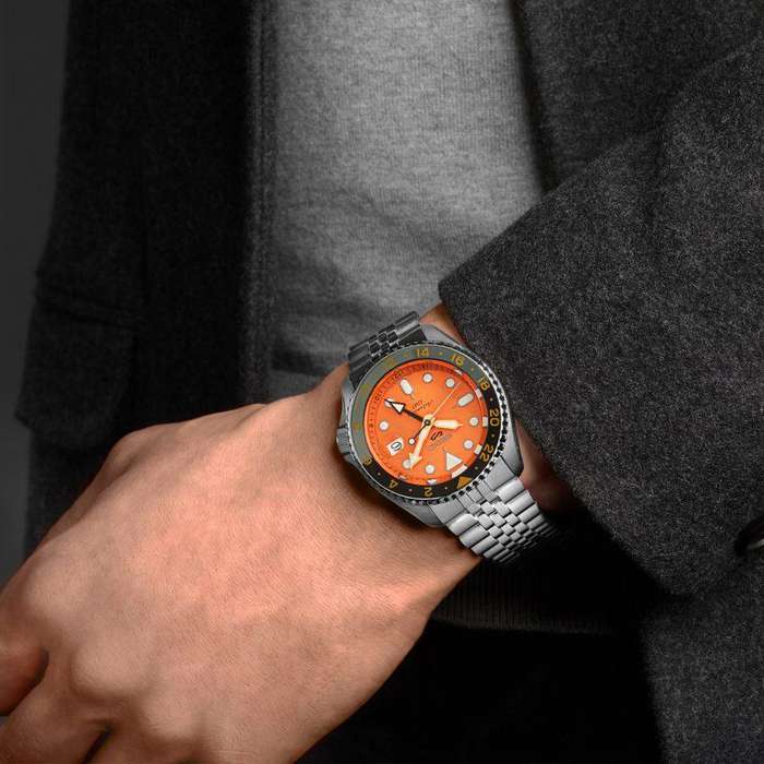 Seiko 5 Sports Mikan Orange GMT SKX Re-Interpretation Men's Watch | SSK005K1