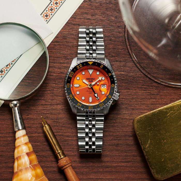 Seiko 5 Sports Mikan Orange GMT SKX Re-Interpretation Men's Watch | SSK005K1