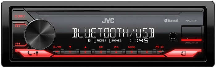 JVC KD-X272BT with Bluetooth/USB/AUX Single Din Radio