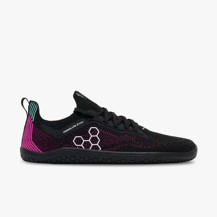 Vivobarefoot Primus Lite Knit Womens Obsidian/Vibrant Pink