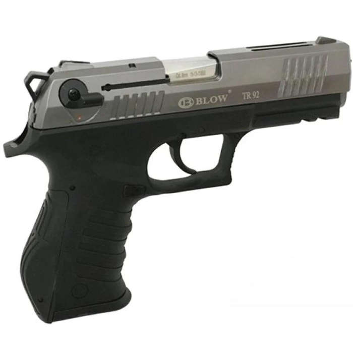 BLOW TR92 SATIN BLANK GUN +10 BLANKS + HOLSTER