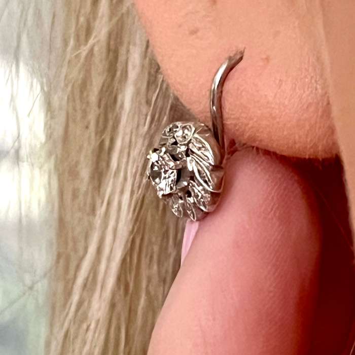 Vintage 18ct Gold and Diamond Earrings
