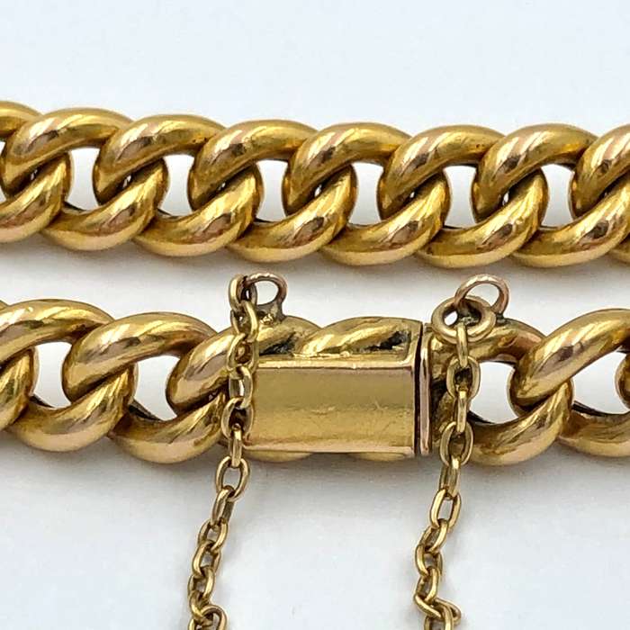 Antique French Gold "Gourmette" Bracelet