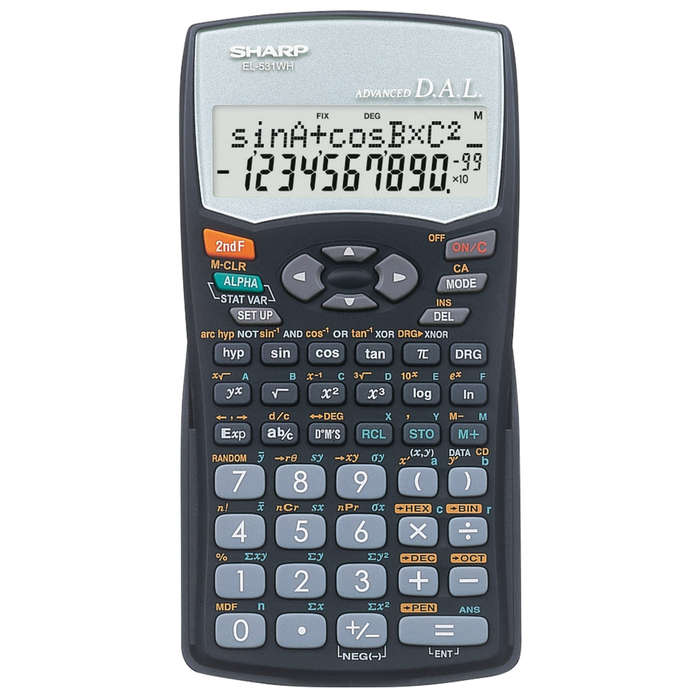 Sharp EL531 WH-BBK - Scientific Calculator 272 Functions