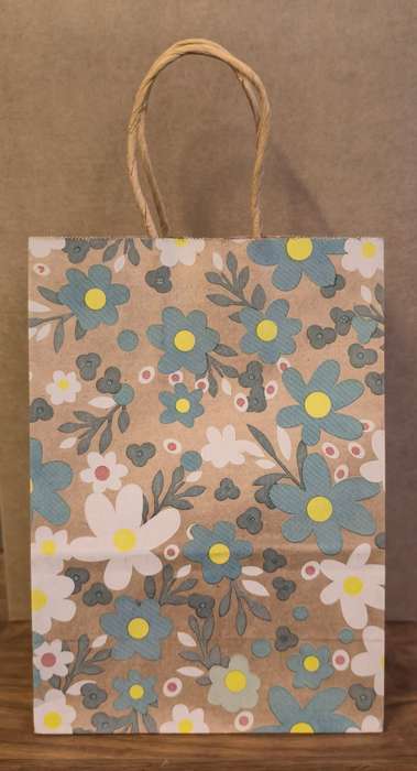 Floral Blue Blooms Gift Bag